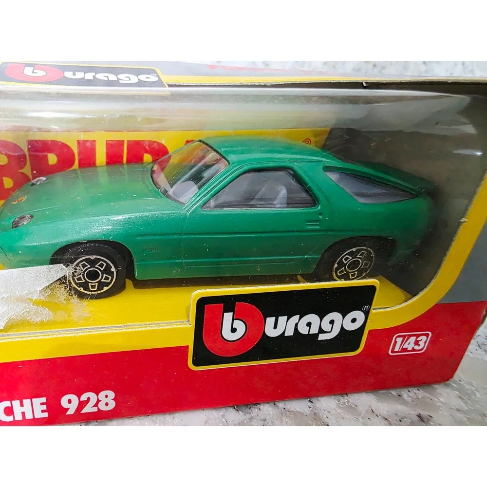 Bburago Porsche 928 Green Diecast Car 1/43 Vintage 1980s Made in Italy 4191